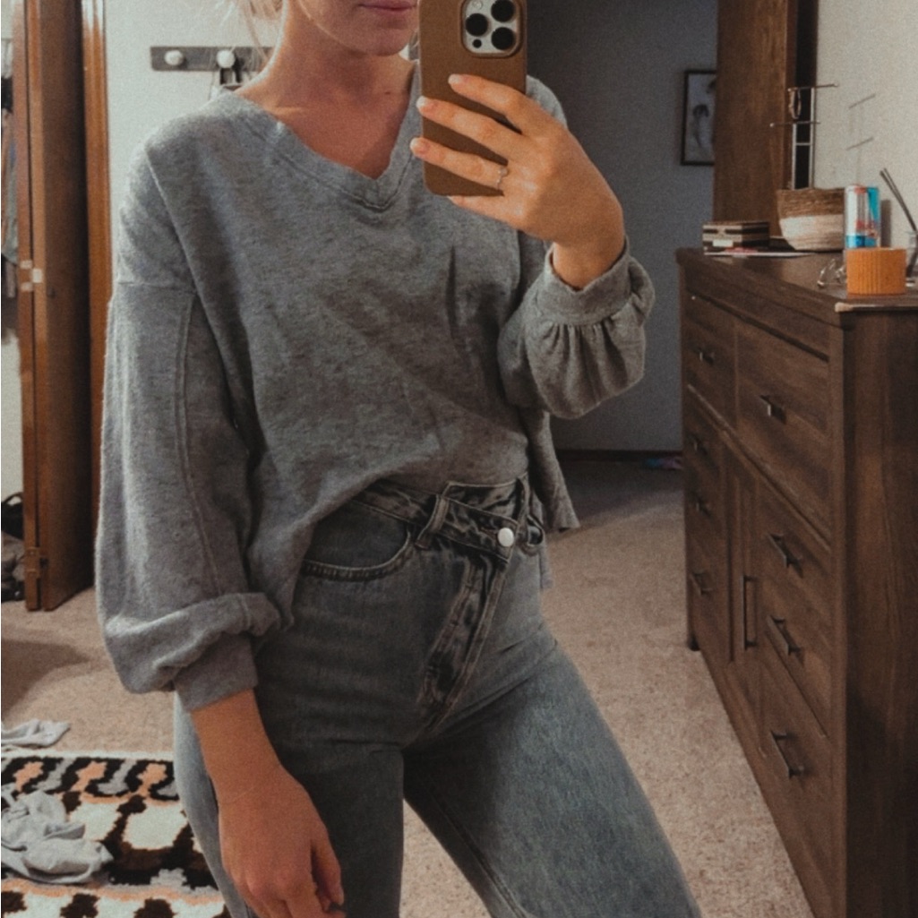Gray Sweater.